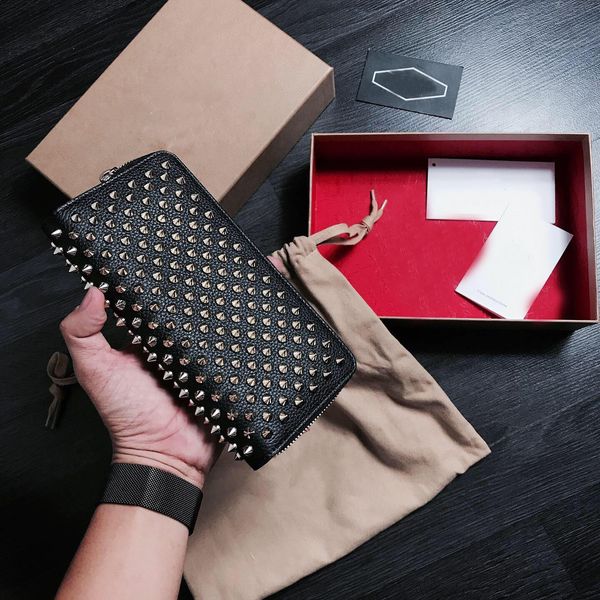 luxury woman wallets clutch bags panelled purses spiked women patent genuine leather mixed color rivets bag clutches lady purses pocket coin
luxury woman wallets clutch bags panelled purses spiked women patent genuine leather mixed color rivets bag clutches lady purses pocket coin