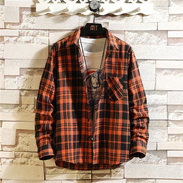 men's casual shirts man's shirt clothes longsleeve bargains blouse for men's vintage clothing orange plaid harajuku streetwea, White;black
men's casual shirts man's shirt clothes longsleeve bargains blouse for men's vintage clothing orange plaid harajuku streetwea, White;black