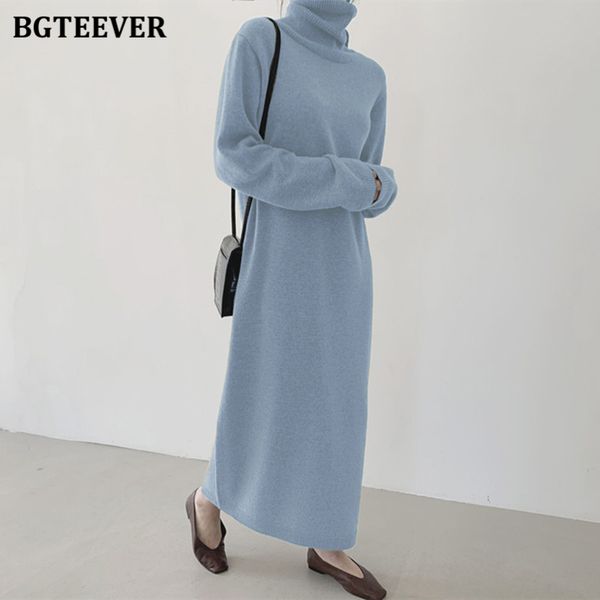 bgteever autumn winter loose knitted sweater dress for women elegant turtleneck long sleeve female dress ladies vestidos 2021, Black;gray
bgteever autumn winter loose knitted sweater dress for women elegant turtleneck long sleeve female dress ladies vestidos 2021, Black;gray