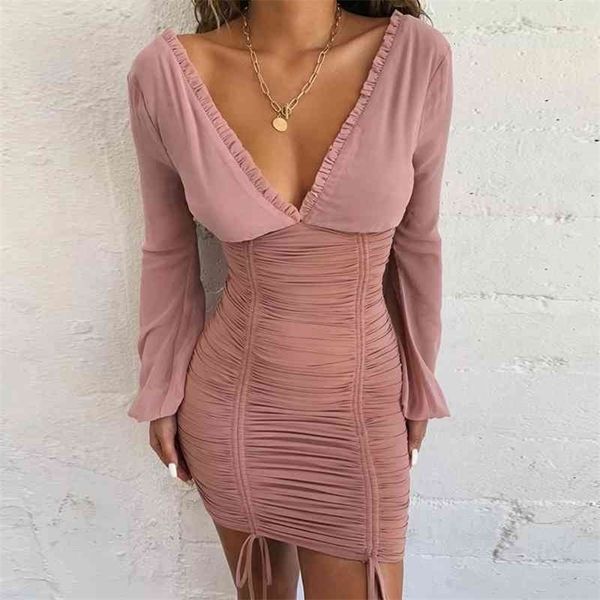 autumn dress deep v neck long sleeves bodycon patchwork mesh front lace up pleated female dresses tight drawstring women s wear 210416, Black;gray
autumn dress deep v neck long sleeves bodycon patchwork mesh front lace up pleated female dresses tight drawstring women s wear 210416, Black;gray