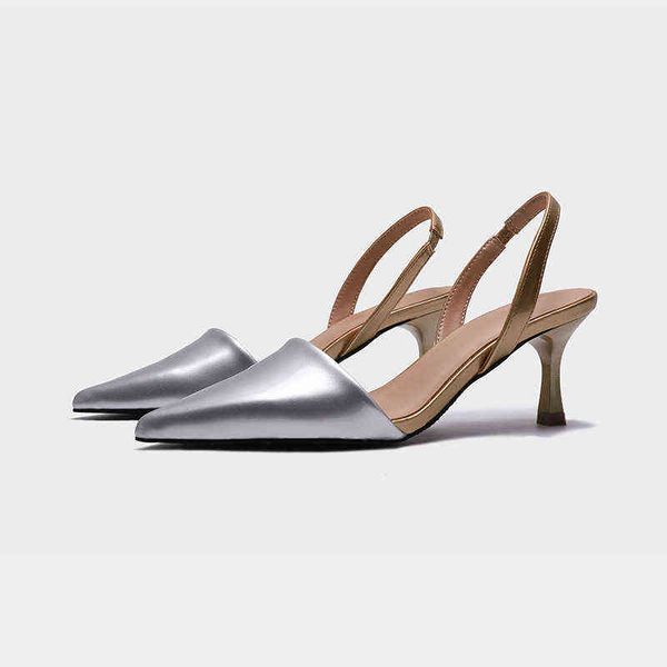 summer sandals luxury silver pointed high heels elastic band thin heeled sandals women dress shoes 220318, Black
summer sandals luxury silver pointed high heels elastic band thin heeled sandals women dress shoes 220318, Black