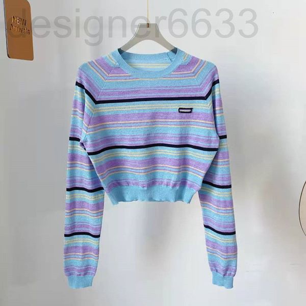 women's sweaters designer early spring round neck color stripe short sweater jzab, White;black
women's sweaters designer early spring round neck color stripe short sweater jzab, White;black
