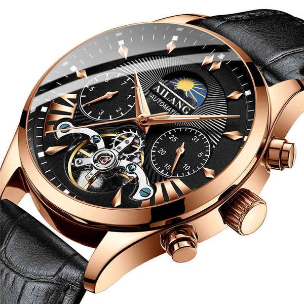 wrist watch ailang luxury brand men's mechanical moon phase multi-function tourbillon diving clock business style, Slivery;brown
wrist watch ailang luxury brand men's mechanical moon phase multi-function tourbillon diving clock business style, Slivery;brown