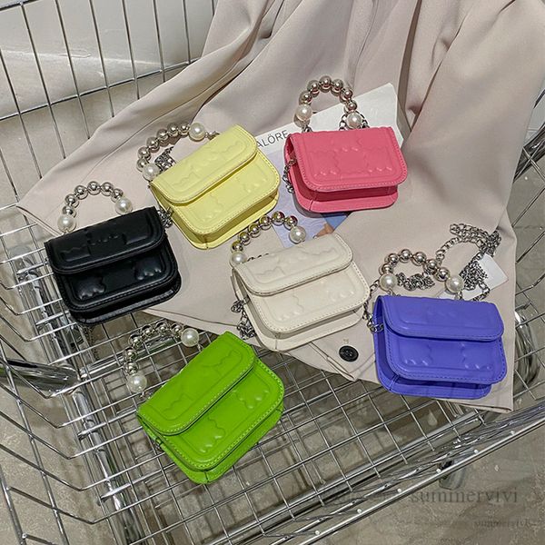 children cute bears embossing handbags girls pearls metals chain single shoulder bags kids square pu leather messenger bag q5339, Black
children cute bears embossing handbags girls pearls metals chain single shoulder bags kids square pu leather messenger bag q5339, Black