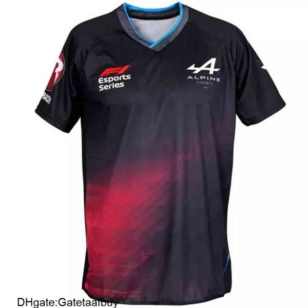 season motorsport alpine f1 team aracing t-shirt white black breathable teamline short sleeve polo shirt car fan clothing