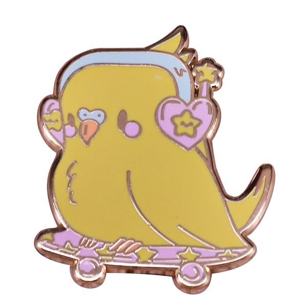 sk8r birb kawaii lapel pin pastel 90s inspired skateboarding budgie parakeet badge, Blue
sk8r birb kawaii lapel pin pastel 90s inspired skateboarding budgie parakeet badge, Blue