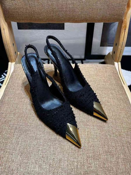 dress shoes super a version ys metal l pointed thin heel celebrity baotou sandals dinner high heels women, Black
dress shoes super a version ys metal l pointed thin heel celebrity baotou sandals dinner high heels women, Black