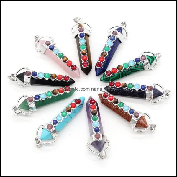 charms natural stone 7 chakra rhinestone rose quartz healing reiki crystal point pillar pendant finding for diy neckla nanashop dh6ck, Bronze;silver
charms natural stone 7 chakra rhinestone rose quartz healing reiki crystal point pillar pendant finding for diy neckla nanashop dh6ck, Bronze;silver