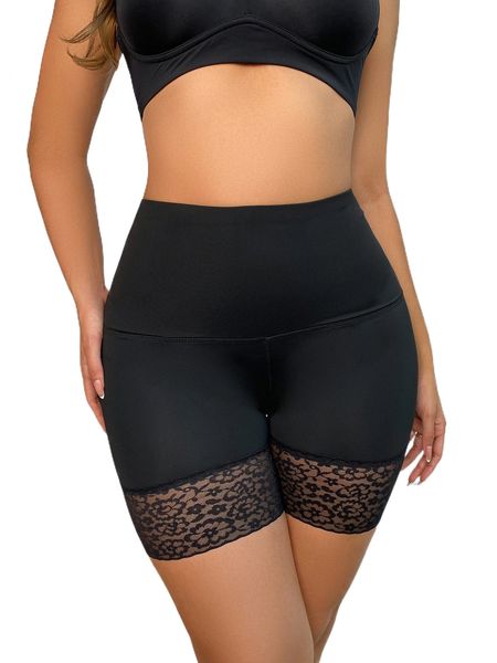 contrast lace high waist shapewear shorts 05y5#, Black;red
contrast lace high waist shapewear shorts 05y5#, Black;red