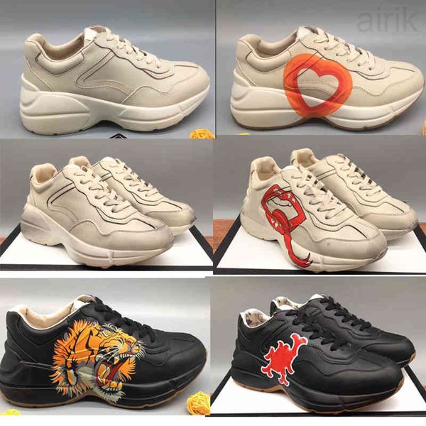 rhyton vintage leather sneakers mens designer shoes womens casual shoes classic white leather thick sole vintage trainer dad shoes, Black
rhyton vintage leather sneakers mens designer shoes womens casual shoes classic white leather thick sole vintage trainer dad shoes, Black