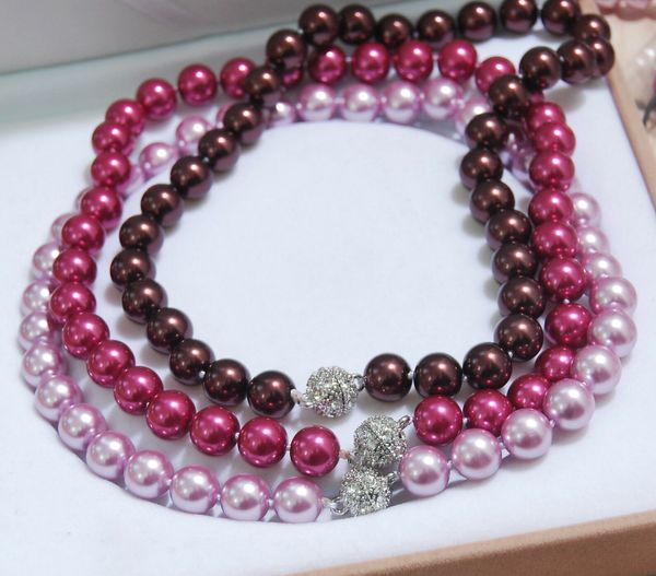 long 18" 10mm south sea shell pearl round beads necklace no box, Silver
long 18" 10mm south sea shell pearl round beads necklace no box, Silver