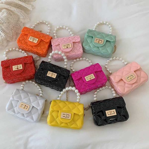 bag women's summer transparent jelly pearl portable children's candy color pvc single shoulder messenger baghandbag, Black
bag women's summer transparent jelly pearl portable children's candy color pvc single shoulder messenger baghandbag, Black