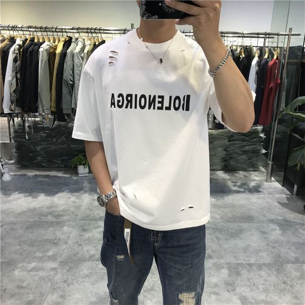 new 2022cotton men's t shirt vintage ripped hole loose t-shirt ropa hombre camisetas men tee hip hop workout clothing, White;black
new 2022cotton men's t shirt vintage ripped hole loose t-shirt ropa hombre camisetas men tee hip hop workout clothing, White;black