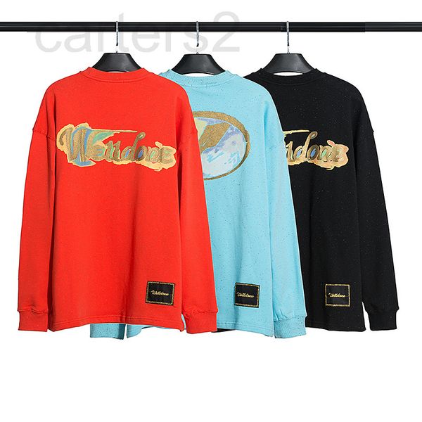 men's hoodies & sweatshirts designer correct version of well color yarn letter graffiti large print loose round neck lovers' long, Black
men's hoodies & sweatshirts designer correct version of well color yarn letter graffiti large print loose round neck lovers' long, Black