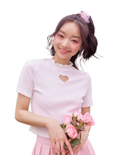 kawaii heart cut out tee u12w#, White
kawaii heart cut out tee u12w#, White