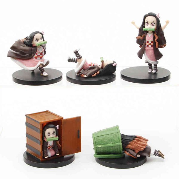 5pcs q version anime demon slayer figure kamado nezuko tanjirou zenitsu car decoration pvc action toys kid gift
5pcs q version anime demon slayer figure kamado nezuko tanjirou zenitsu car decoration pvc action toys kid gift