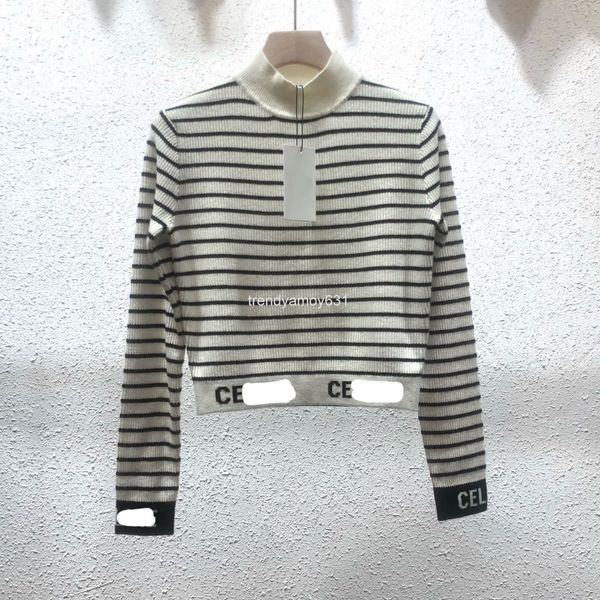 women's knits & tees in the early spring of , ce semi high neck striped long sleeved sweater with and bottomed shirt is versatile, slim, White
women's knits & tees in the early spring of , ce semi high neck striped long sleeved sweater with and bottomed shirt is versatile, slim, White