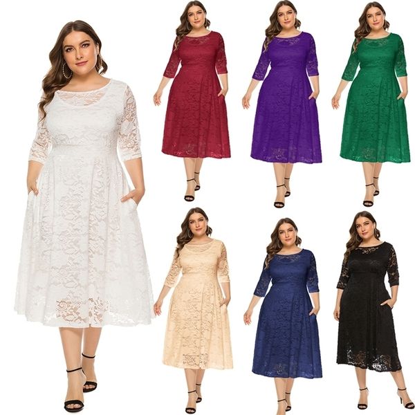 plus size lace evening dress aline tealength with pockets for party vestidos de fiesta noche half sleeve family 220627, White;black
plus size lace evening dress aline tealength with pockets for party vestidos de fiesta noche half sleeve family 220627, White;black