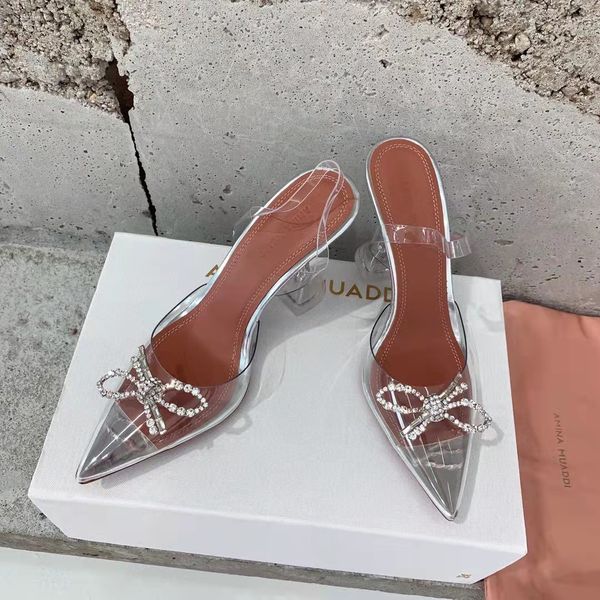 real ps shoes amina italy muaddi pumps rosie glass slingback clear pvc high heels sandals bow, Black
real ps shoes amina italy muaddi pumps rosie glass slingback clear pvc high heels sandals bow, Black