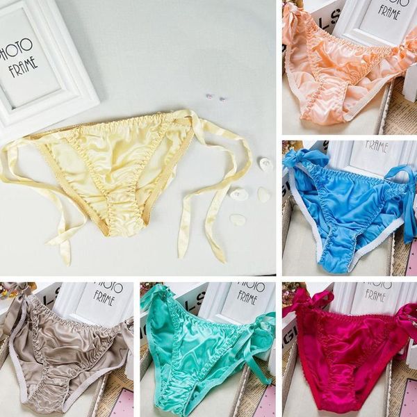 women's panties color silk satin lace-up bikini knickers lace lingerie underwear briefs, Black;pink
women's panties color silk satin lace-up bikini knickers lace lingerie underwear briefs, Black;pink