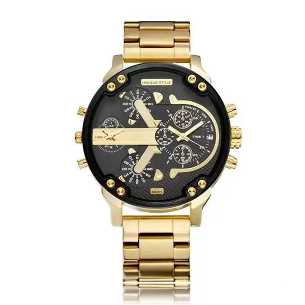 dz7333 dz7313 dz7315 men's watch sports quartz calendar watch large dial steel strap folding buckle dual movement, Slivery;brown
dz7333 dz7313 dz7315 men's watch sports quartz calendar watch large dial steel strap folding buckle dual movement, Slivery;brown
