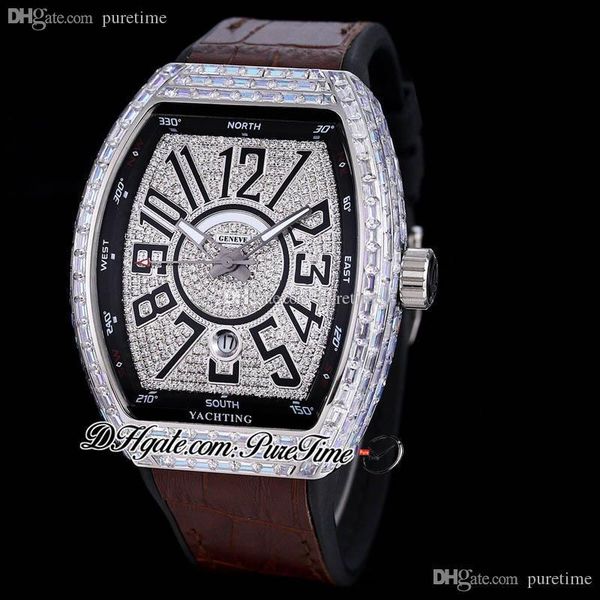 vanguard v45 miyota 8215 automatic mens watch steel case baguette diamonds bezel black inner paved diamond dial brown gummy strap iced out w, Slivery;brown
vanguard v45 miyota 8215 automatic mens watch steel case baguette diamonds bezel black inner paved diamond dial brown gummy strap iced out w, Slivery;brown