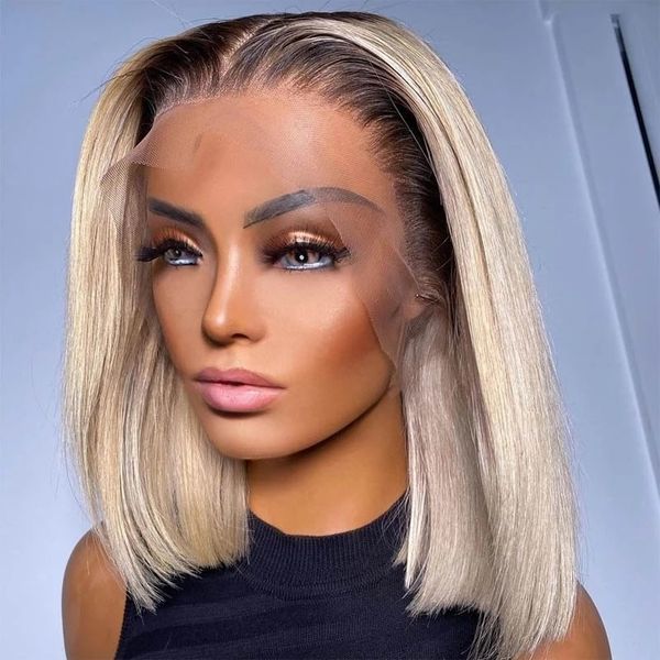 t1b 613 blonde bob wig dark roots ombre lace front human hair wigs straight glueless hd transparent laces part wigs 8-16inch 150%density, Black;brown
t1b 613 blonde bob wig dark roots ombre lace front human hair wigs straight glueless hd transparent laces part wigs 8-16inch 150%density, Black;brown