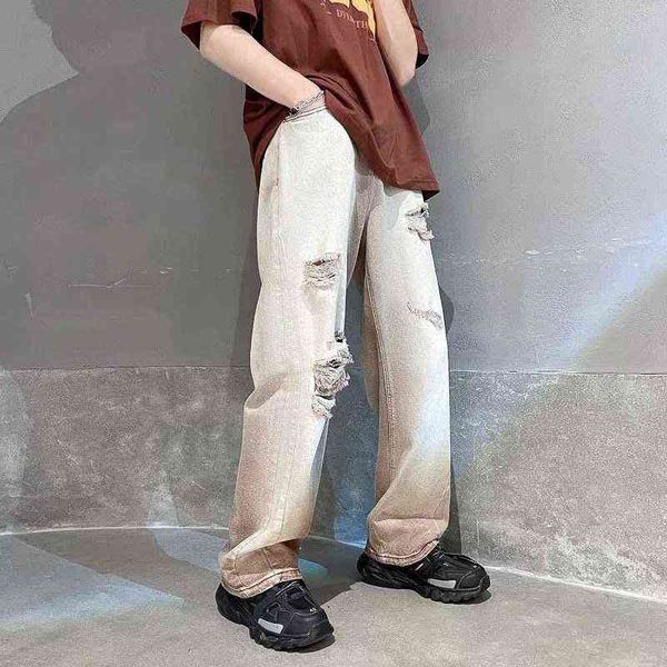 summer ripped baggy jeans men fashion casual hole wide leg jeans mens japanese streetwear loose hip hop straight denim pants men t220726, Blue
summer ripped baggy jeans men fashion casual hole wide leg jeans mens japanese streetwear loose hip hop straight denim pants men t220726, Blue