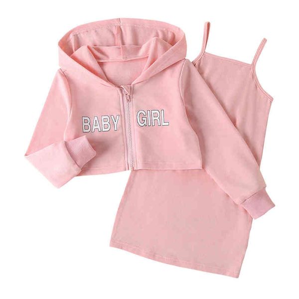 citgeett spring kid girls clothes pink set letter printed zipper hooded and dress autumn clothing set j220711, White
citgeett spring kid girls clothes pink set letter printed zipper hooded and dress autumn clothing set j220711, White