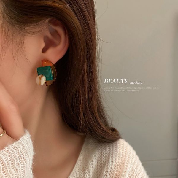 925 silver needle acrylic-based resin irregular geometric ear studs korean ins trendy earrings retro hong kong style earrings for women, Golden
925 silver needle acrylic-based resin irregular geometric ear studs korean ins trendy earrings retro hong kong style earrings for women, Golden