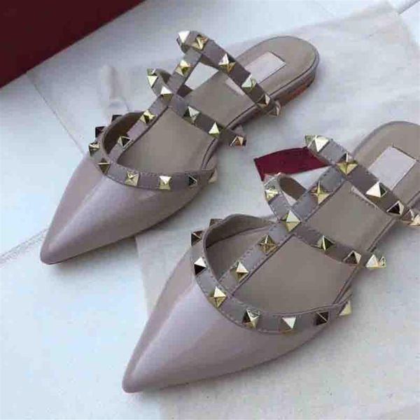 women high-heeled shoes luxury sandals loafer summer genuine leather shoes flat rivet shoes brands slippers 2021 desi214u, Black
women high-heeled shoes luxury sandals loafer summer genuine leather shoes flat rivet shoes brands slippers 2021 desi214u, Black