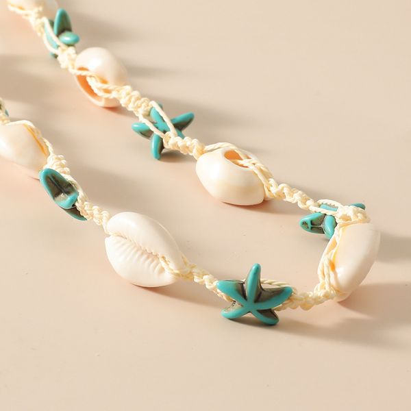 holiday style starfish shell necklace female minority design advanced sense adjustable woven bracelet set, Silver
holiday style starfish shell necklace female minority design advanced sense adjustable woven bracelet set, Silver