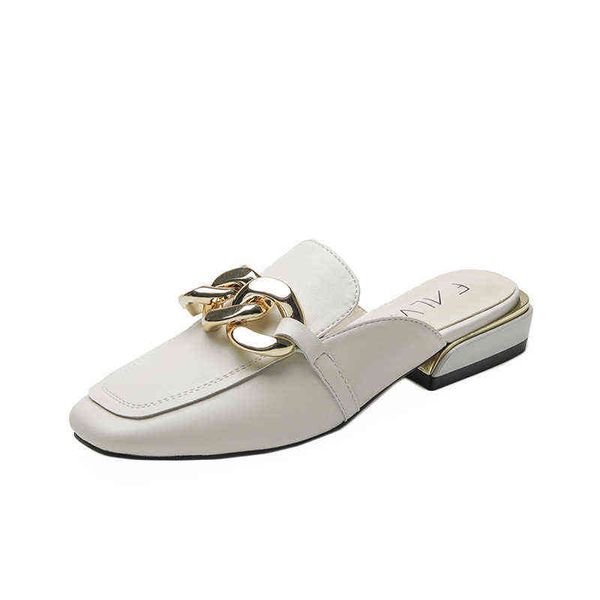 women slippers summer fairy slippers flat bottomed lazy leisure half sandals solid metal outer wearing beach shoes women's, Black
women slippers summer fairy slippers flat bottomed lazy leisure half sandals solid metal outer wearing beach shoes women's, Black