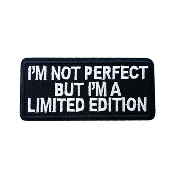 sewing notions i'm not perfect but i'm limited edition diy embroidery patches for clothing shirts iron on custom patch, Black
sewing notions i'm not perfect but i'm limited edition diy embroidery patches for clothing shirts iron on custom patch, Black