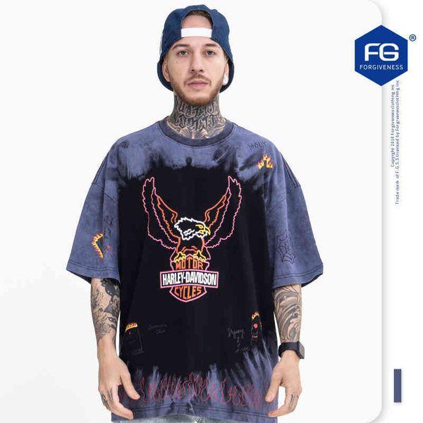 men's t-shirts fgss men's wear spring and summer fashion brand eagle letter print tie dye short sleeve t-shirt loose zkzz, White;black
men's t-shirts fgss men's wear spring and summer fashion brand eagle letter print tie dye short sleeve t-shirt loose zkzz, White;black