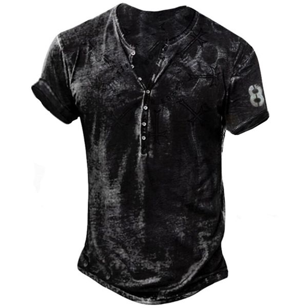 bababuy men punk style short sleeve tshirt vintage button vneck loose fashion pattern printed tee men streetwear 220611, White;black
bababuy men punk style short sleeve tshirt vintage button vneck loose fashion pattern printed tee men streetwear 220611, White;black