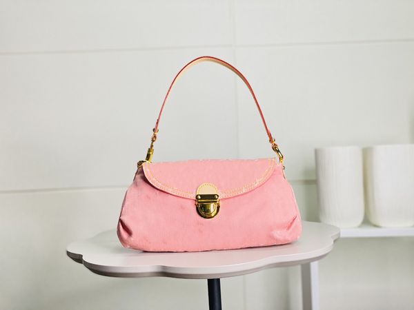 fairy pink denim shoulder bags retro rectangular armpit embroidery bag high-end denim bags m44470
fairy pink denim shoulder bags retro rectangular armpit embroidery bag high-end denim bags m44470
