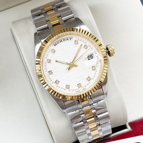 mens classic fashion automatic mechanical watch 36mm caliber 8215 sapphire crystal 904l stainless steel strap water resistant designer watch, Slivery;brown
mens classic fashion automatic mechanical watch 36mm caliber 8215 sapphire crystal 904l stainless steel strap water resistant designer watch, Slivery;brown