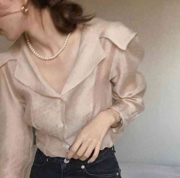 women's knits tees spring south korea dongdamen solid color temperament light familiar long sleeve navy collar straight shirt 10, White
women's knits tees spring south korea dongdamen solid color temperament light familiar long sleeve navy collar straight shirt 10, White