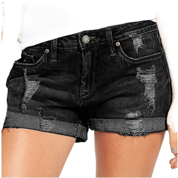 for women casual summer denim shorts women ripped high waisted denim shorts stretchy cuffed hem jean shorts pants i5n6#, White;black
for women casual summer denim shorts women ripped high waisted denim shorts stretchy cuffed hem jean shorts pants i5n6#, White;black