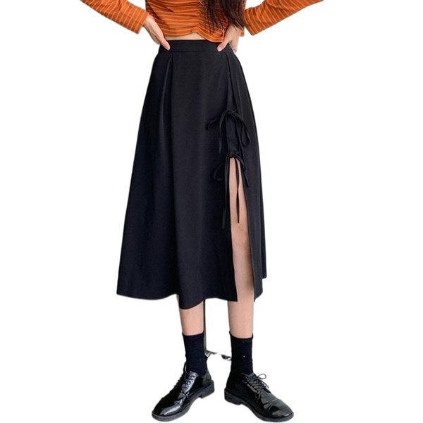 women fashion side split skirt summer slim medium length solid color irregular lace up skirts y1e6#, Black
women fashion side split skirt summer slim medium length solid color irregular lace up skirts y1e6#, Black