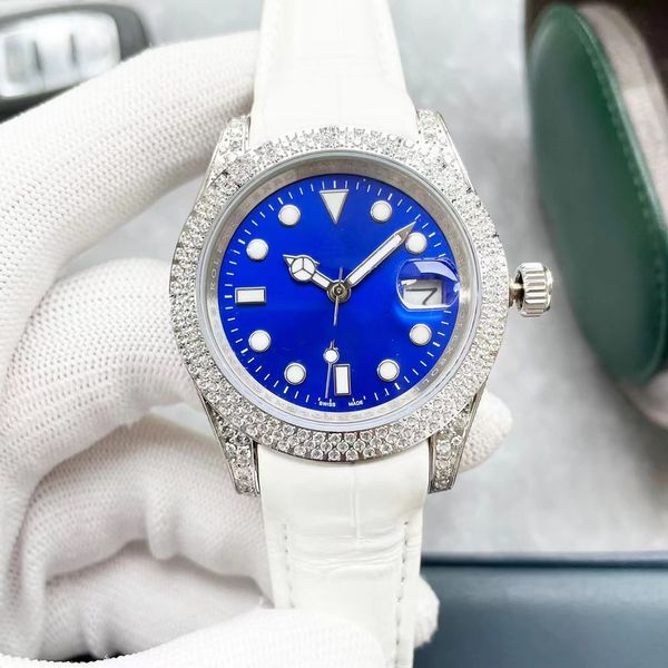 montre de luxe 40mm men watches fully automatic mechanical movement watches haoshi diamond watch tape waterproof 50 meters 0804, Slivery;brown
montre de luxe 40mm men watches fully automatic mechanical movement watches haoshi diamond watch tape waterproof 50 meters 0804, Slivery;brown