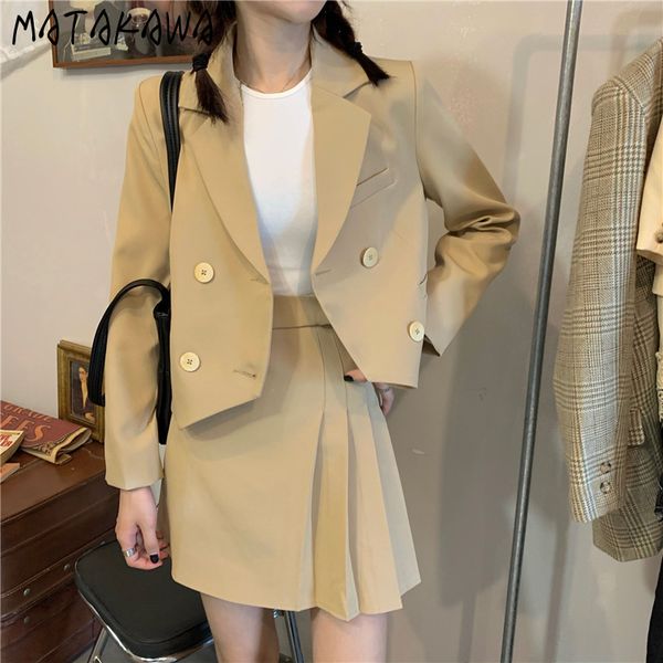 temperament lapel suit coat womens chic spring blazer women casual double breasted short blazers 210506, White;black
temperament lapel suit coat womens chic spring blazer women casual double breasted short blazers 210506, White;black