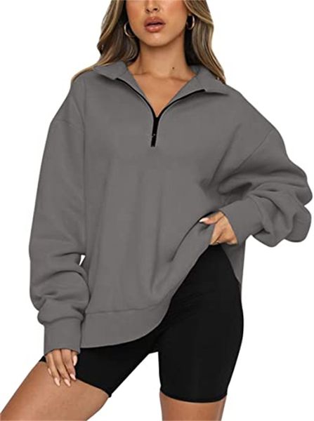 & tees women's half zipper sweatshirt oversized long sleeve collar off shoulder solid color 1/4 zipper pullover jacket, White
& tees women's half zipper sweatshirt oversized long sleeve collar off shoulder solid color 1/4 zipper pullover jacket, White