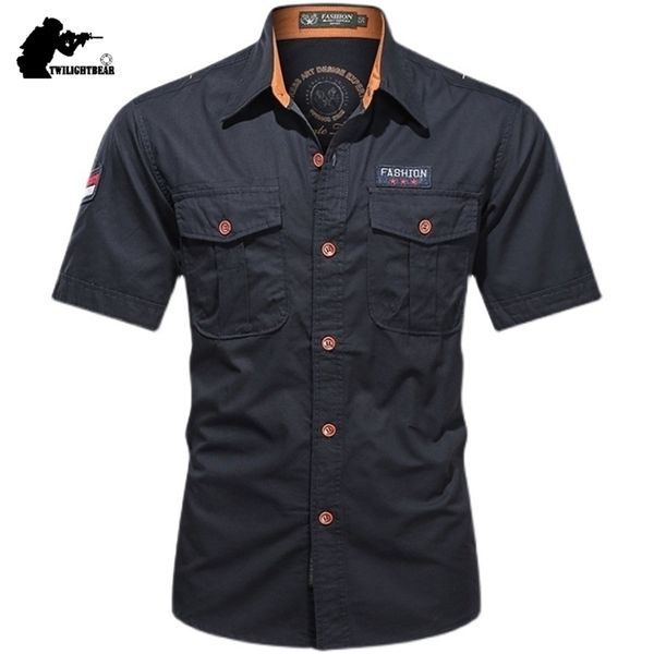 mens casual shirts short sleeve pure cotton male solid oversize military cargo men clothing af168 220527, White;black
mens casual shirts short sleeve pure cotton male solid oversize military cargo men clothing af168 220527, White;black