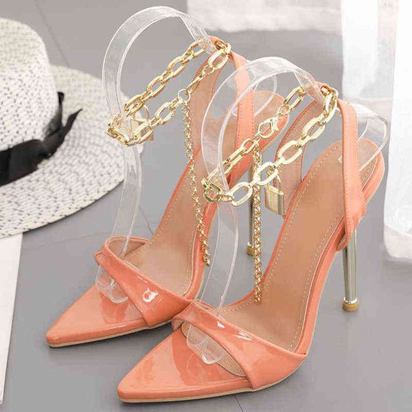high heels metal chain women pumps designer shoes stiletto open-toe high-heeled sandals party size 41 42 220531, Black
high heels metal chain women pumps designer shoes stiletto open-toe high-heeled sandals party size 41 42 220531, Black