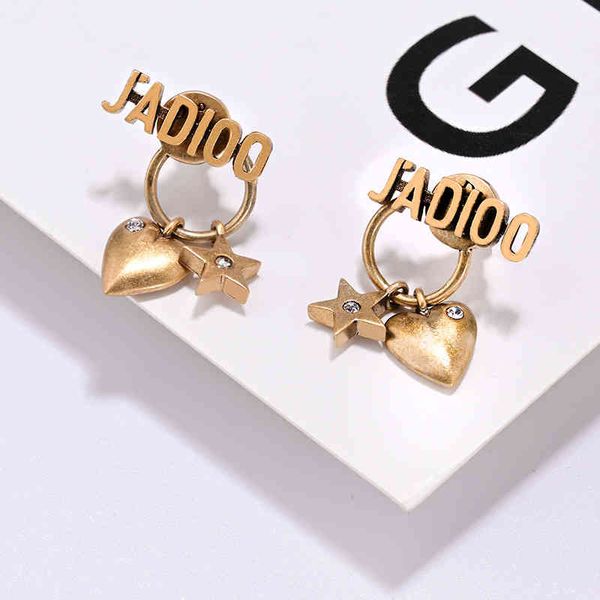2022 factory wholesale new love back hanging women's advanced sense ins earrings new, Golden
2022 factory wholesale new love back hanging women's advanced sense ins earrings new, Golden