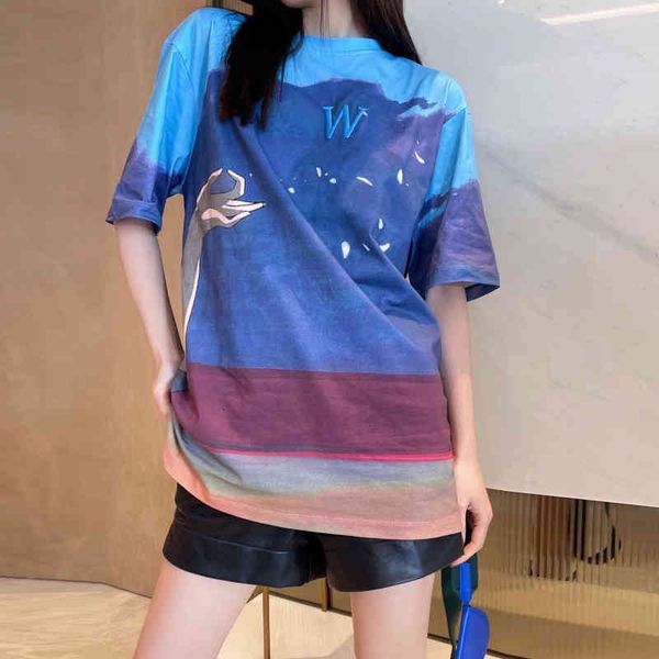 women's t-shirt spring luojiaqianxun men's and women's casual round neck embroidery printing short sleeved women, White
women's t-shirt spring luojiaqianxun men's and women's casual round neck embroidery printing short sleeved women, White