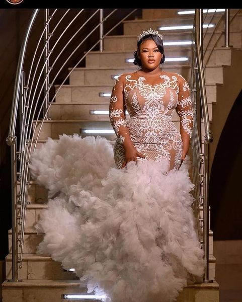 illusion long sleeves wedding gown africa new pretty lace appliques with beading women bride dress, White
illusion long sleeves wedding gown africa new pretty lace appliques with beading women bride dress, White