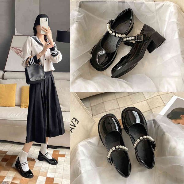 dress shoes jk genuine leather, patent breathable high heels, small leather shoes, pearl one-line buckle, non slip women's single slim, Black
dress shoes jk genuine leather, patent breathable high heels, small leather shoes, pearl one-line buckle, non slip women's single slim, Black